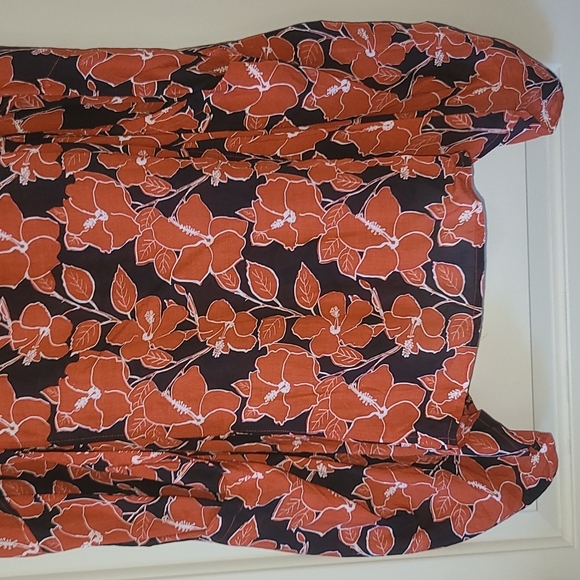 New Acacia Mana mid pacific dress red black hibiscus print L rare BNWT - Picture 12 of 16